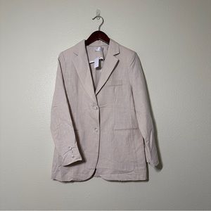 J. Dew Beige Linen Blend Blazer